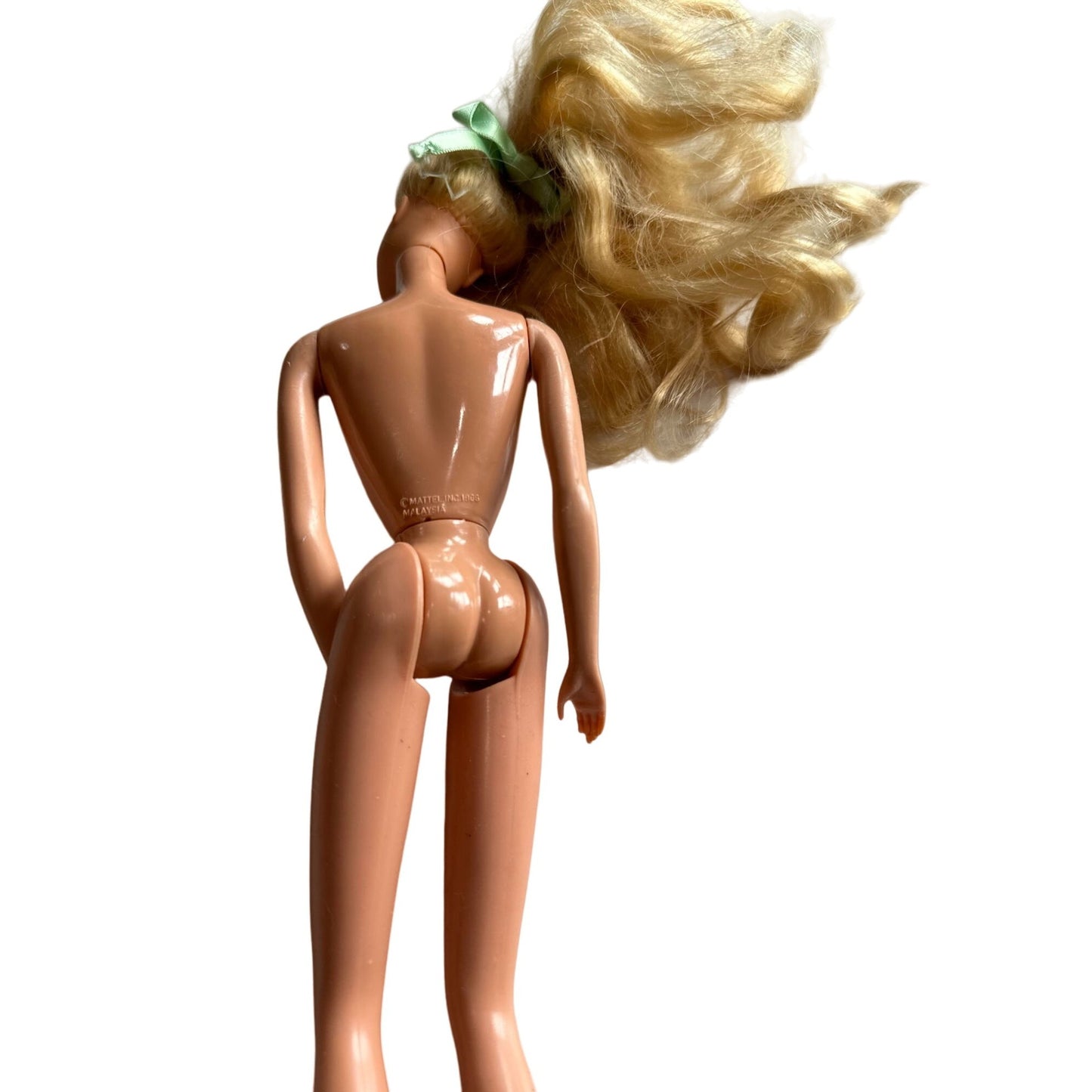 Vintage Mattel Inc 1966 Barbie Twisting Body As Is Blonde Hair Made in Malaysia