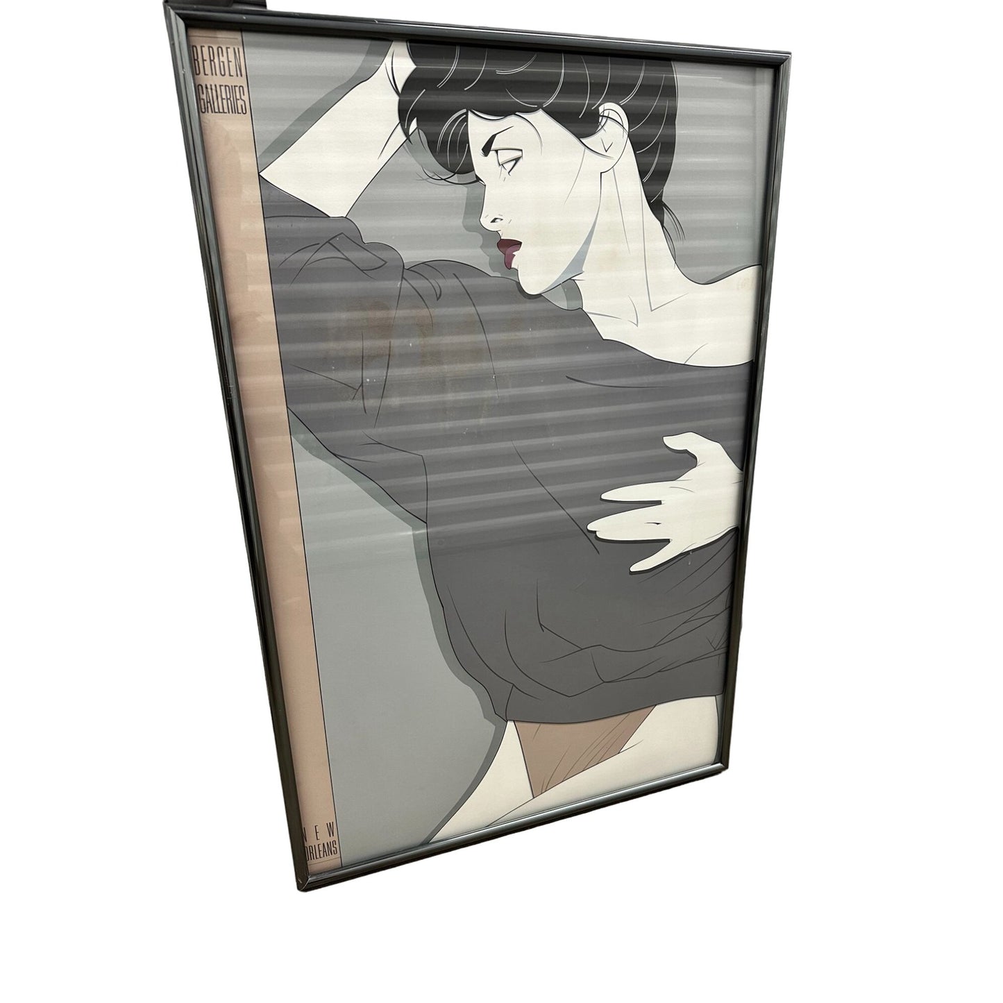 Vintage Patrick Nagel Limited Edition Wall Art Framed Collectible 24 x 36