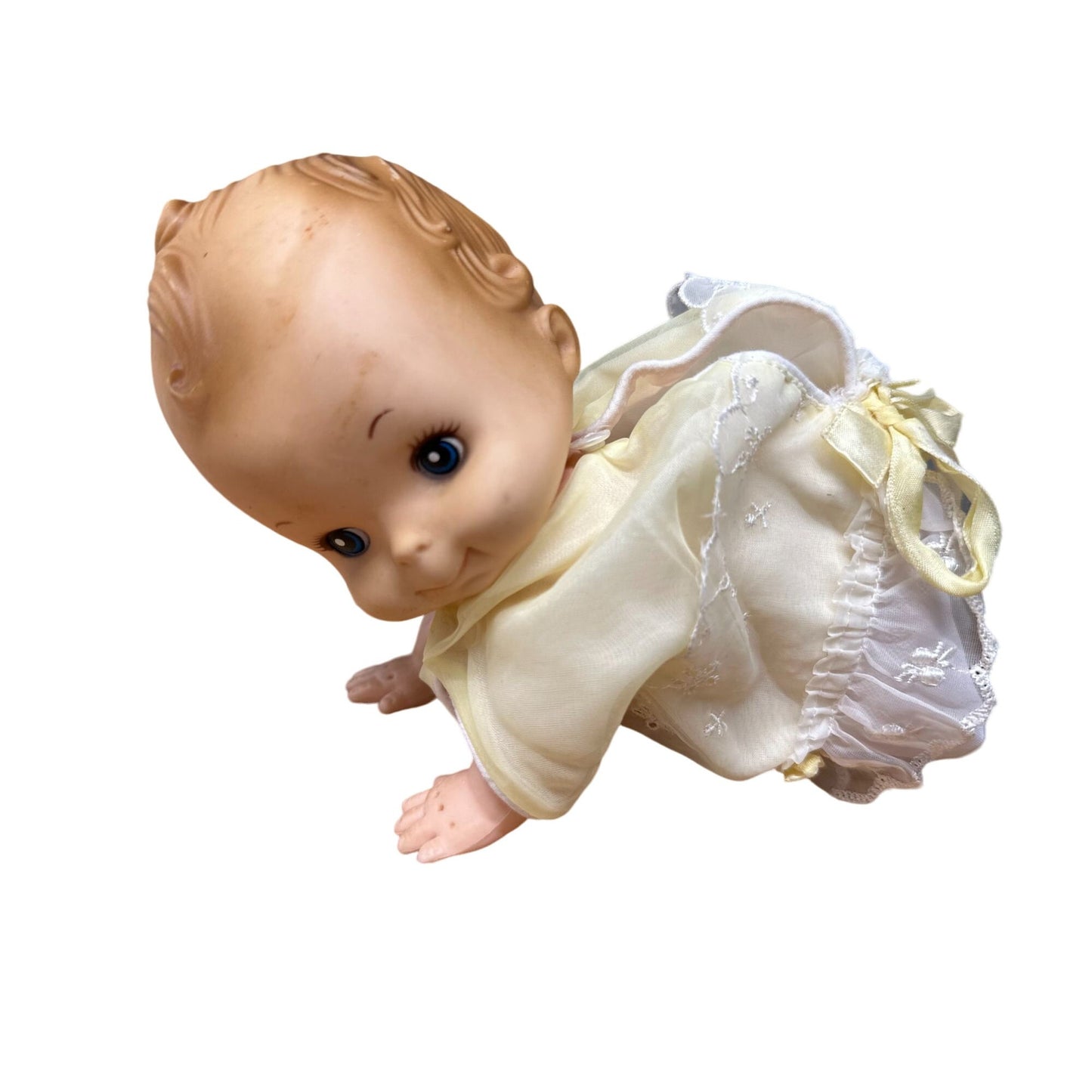 Vintage Baby Doll w/ Open & Close Eyes Cloth Body Vinyl Arms & Legs Collectible