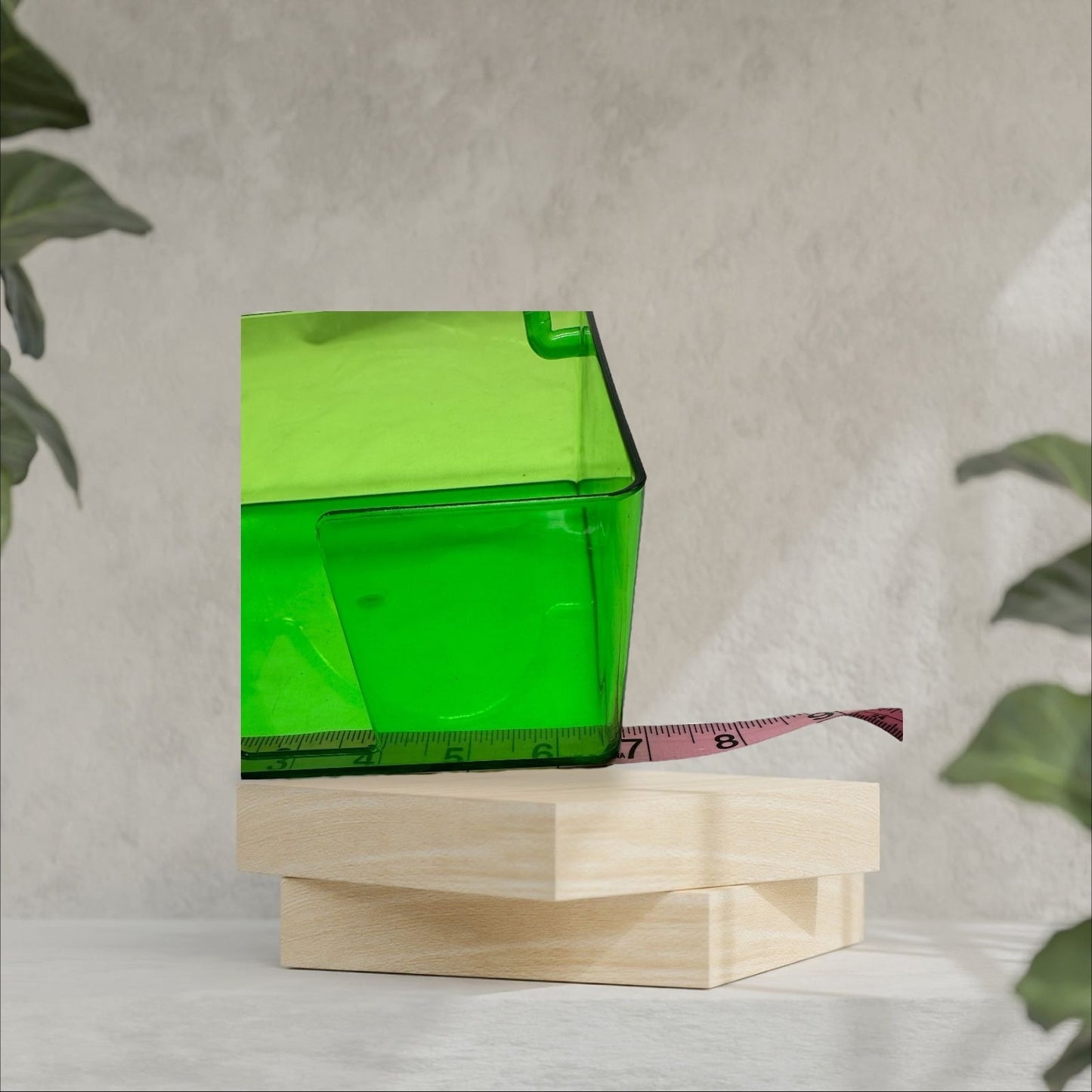 Vintage Green Transparent Plastic Lucite Napkin Holder