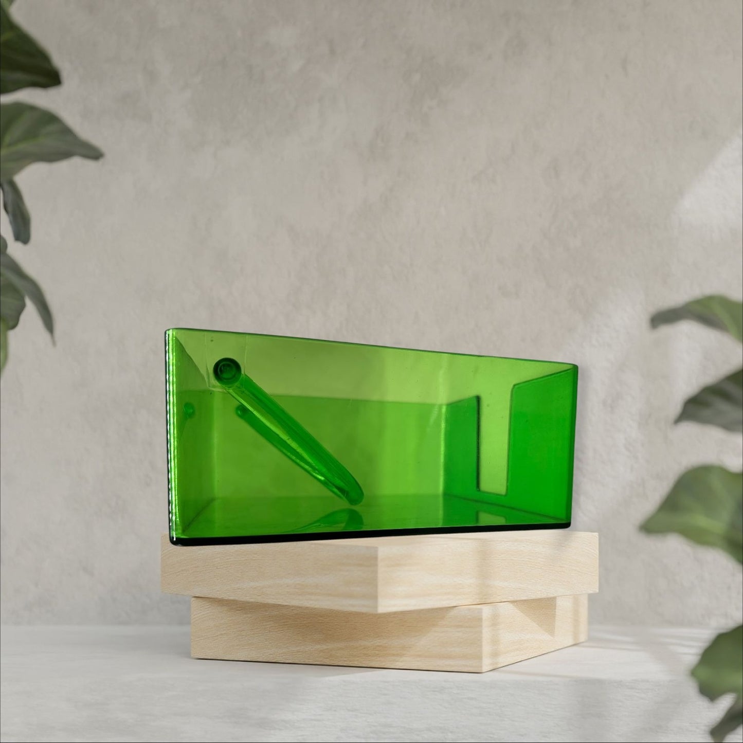 Vintage Green Transparent Plastic Lucite Napkin Holder