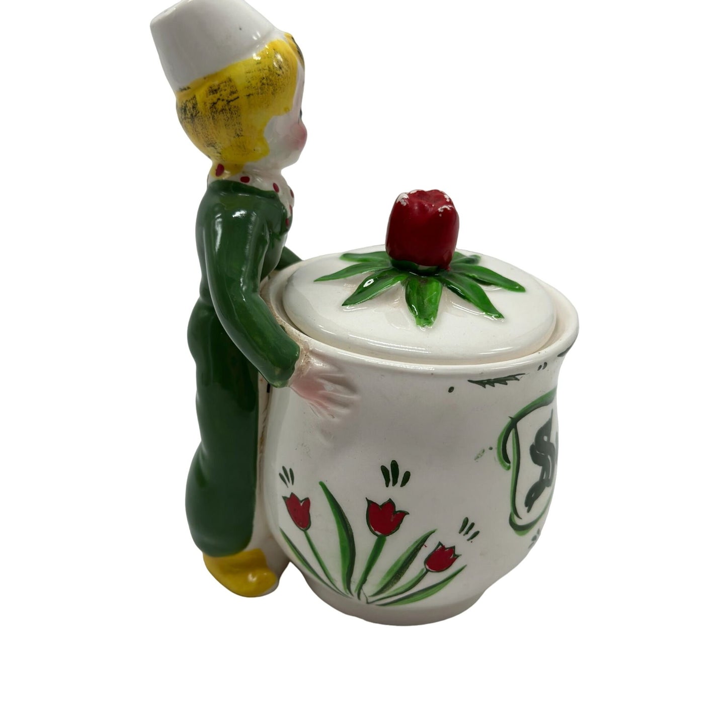 Vintage Yona Shafford Tulip Tyme Dutch Boy Sugar Jar Japan Can Sold as Bundled