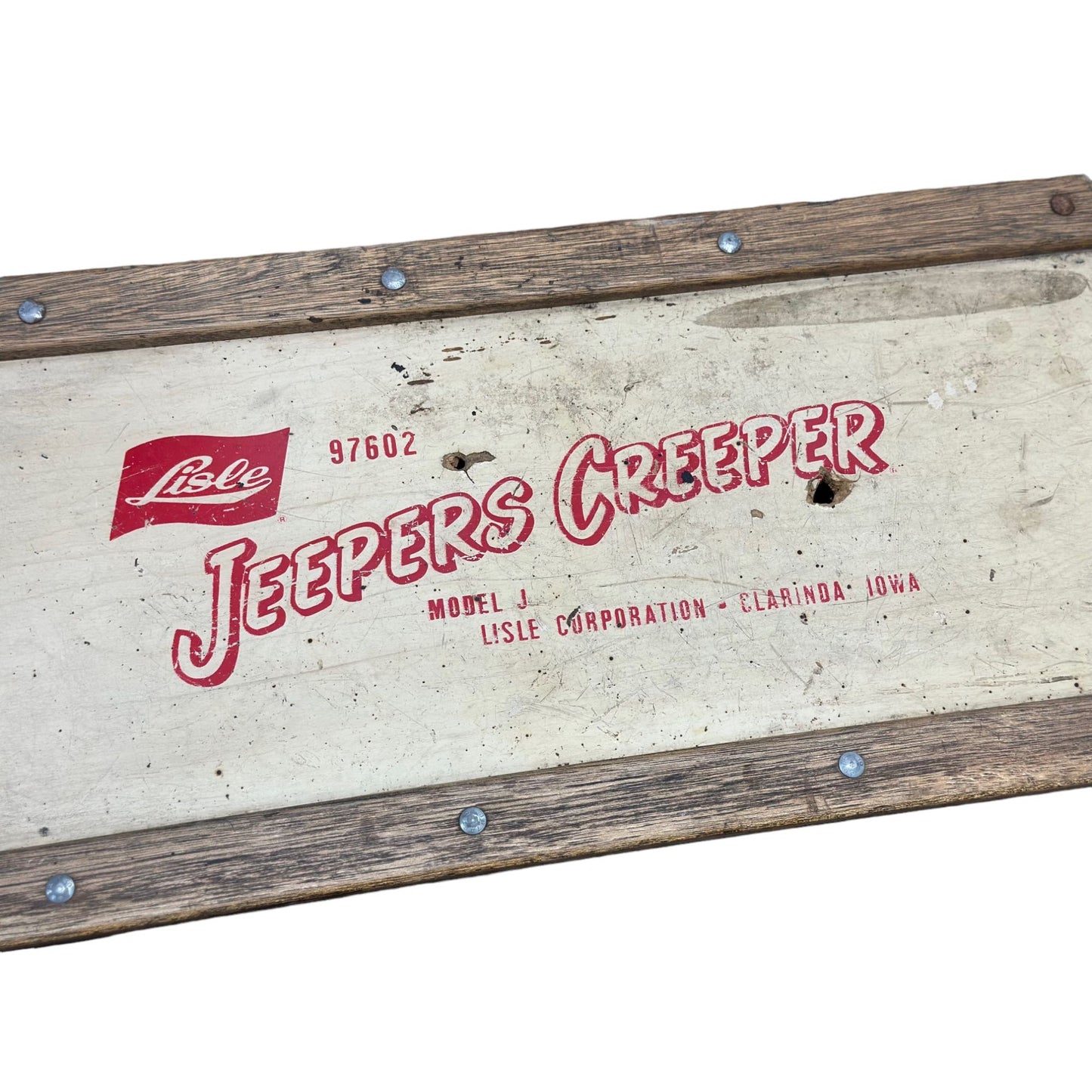 Vintage Lisle Jeepers Creeper Wooden Auto Mechanic Creeper Extremely Rare