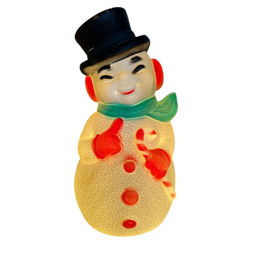 Vintage General Foam Plastics Corp. Light-Up Snowman Blow Mold Holiday Decoration