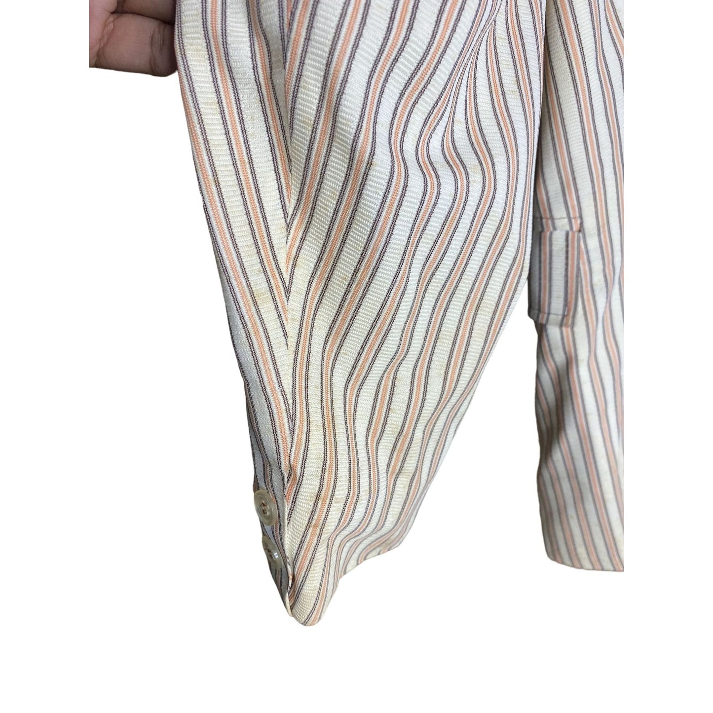 Vintage Farah Candy Stripe 2pc Suit Double-Breasted Matching Pants Medium