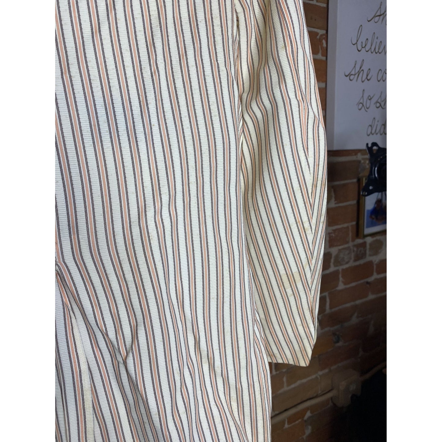 Vintage Farah Candy Stripe 2pc Suit Double-Breasted Matching Pants Medium