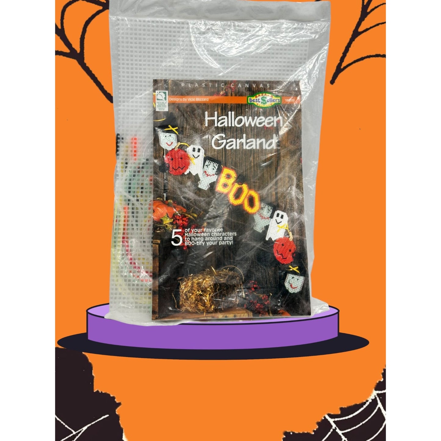 Plastic Canvas Halloween Garland Kit 5 Festive Characters