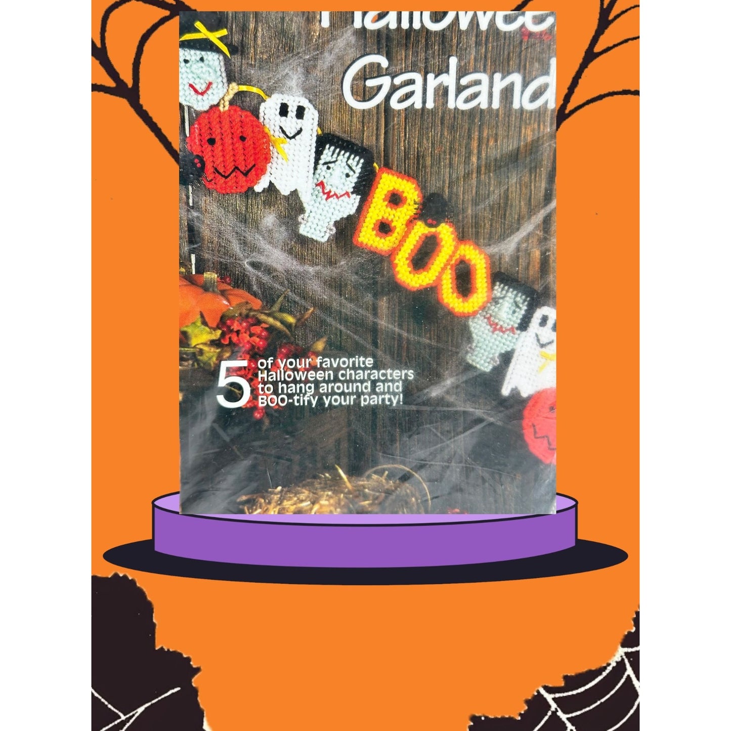 Plastic Canvas Halloween Garland Kit 5 Festive Characters