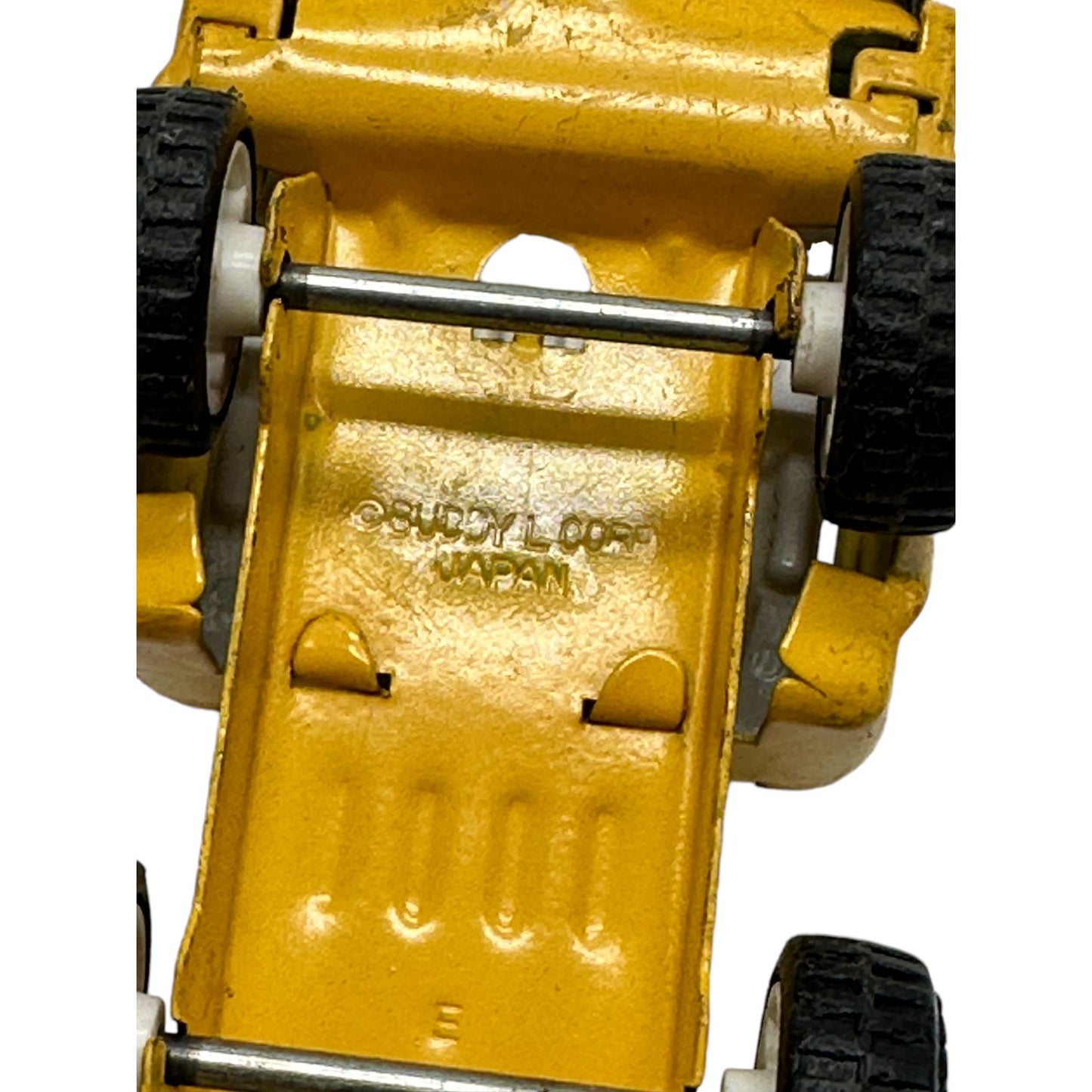 Vintage Buddy L Toy Truck 4.5" Die-Cast Metal Yellow 6-Wheeler Japan Kids Toy Collectible