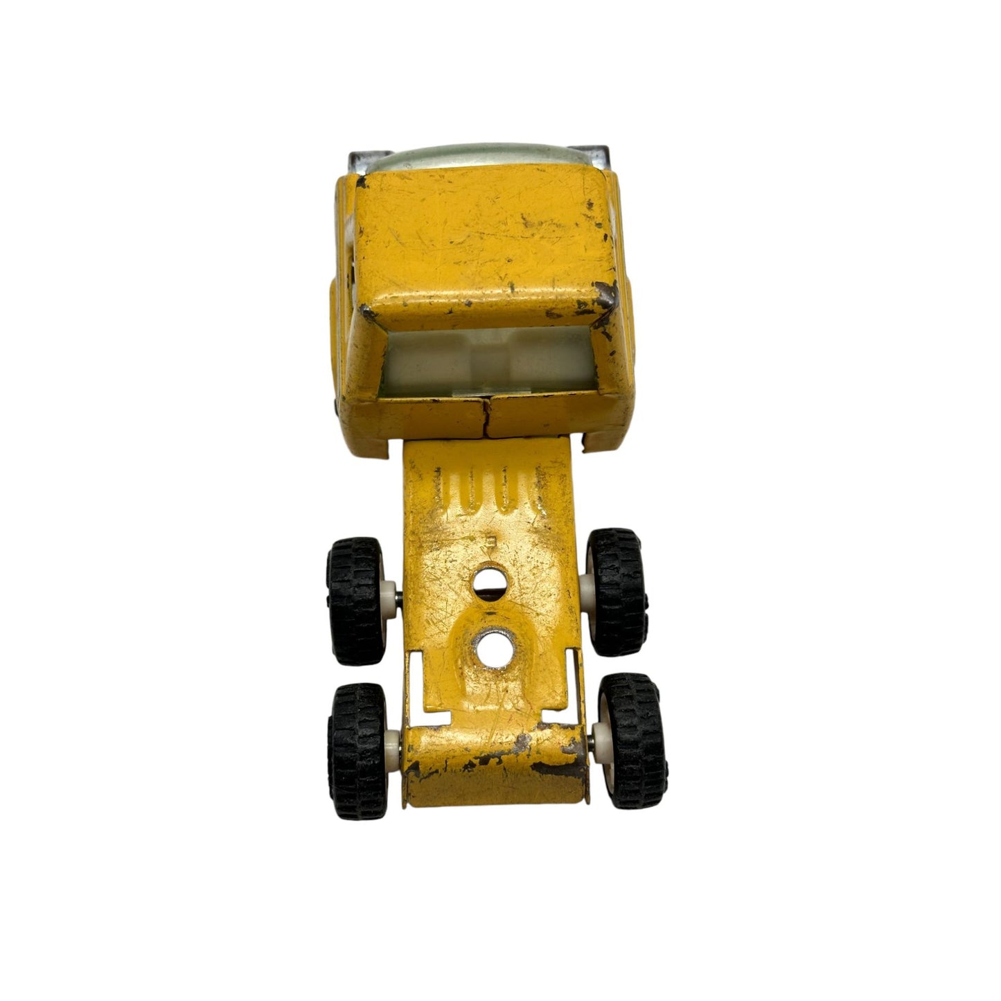 Vintage Buddy L Toy Truck 4.5" Die-Cast Metal Yellow 6-Wheeler Japan Kids Toy Collectible