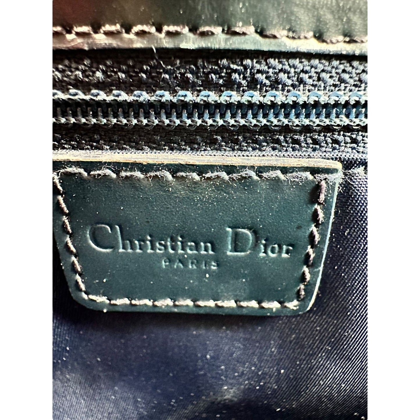 Vintage Christian Dior Womens Trotter Jean Pocket Tote Bag Monogram 7.5" x 14" Excellent BM-0032