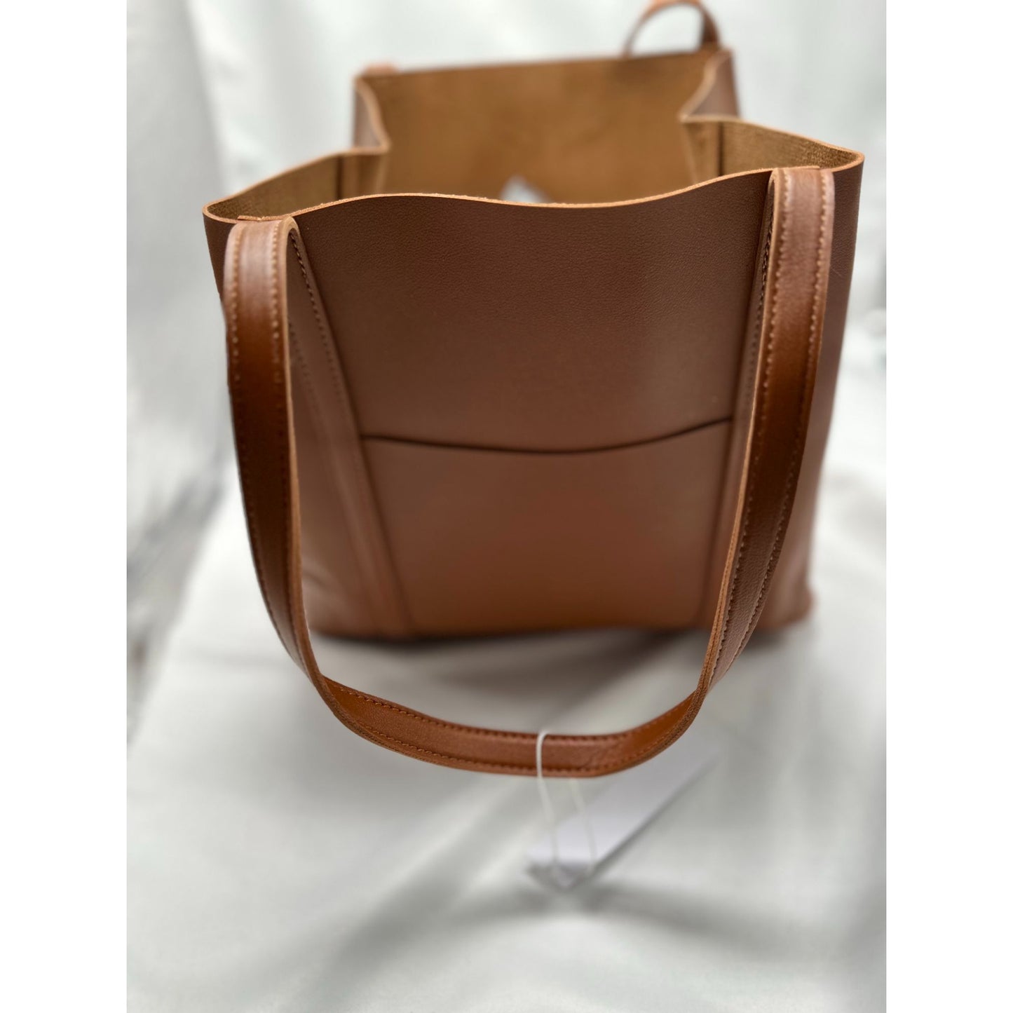 <Henny + Lev Womens 2 in 1 Vegan Leather Brown Tote Bag Purse New with Tags