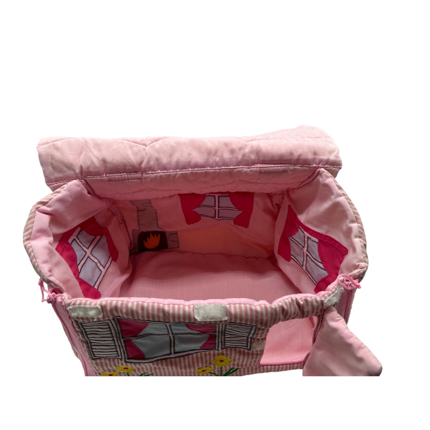 Quilted Pink Playhouse Bag With Handle