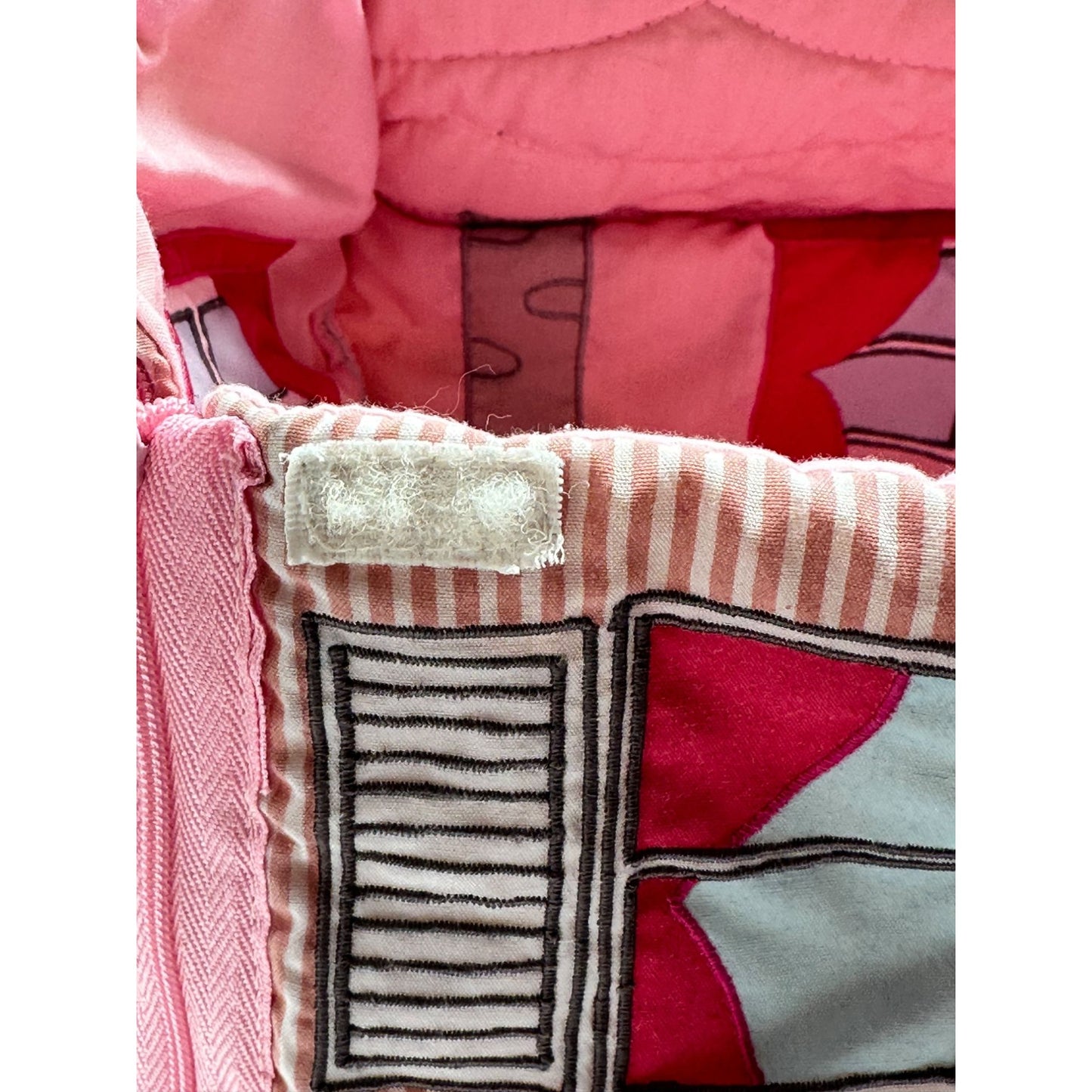 Quilted Pink Playhouse Bag With Handle