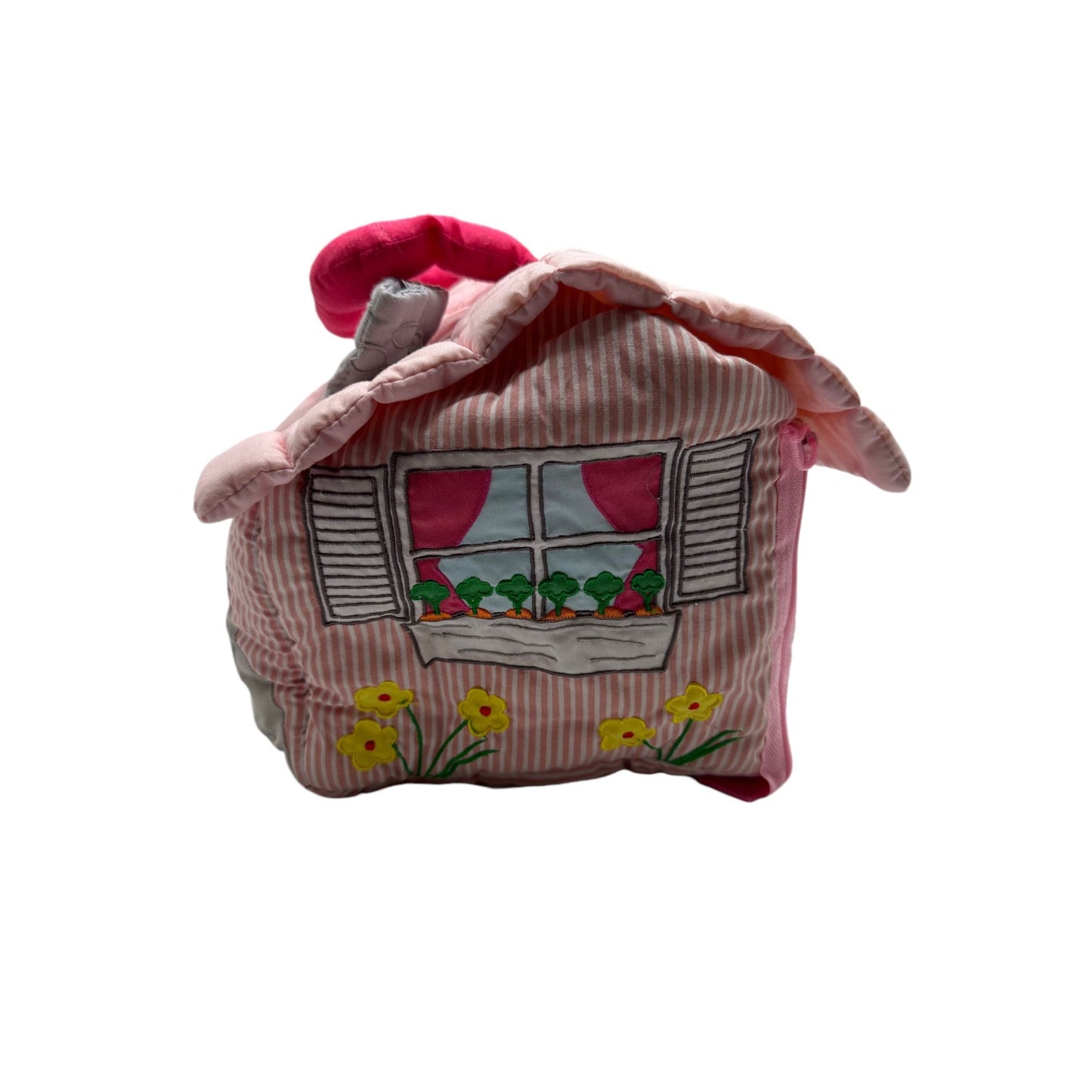 Quilted Pink Playhouse Bag With Handle