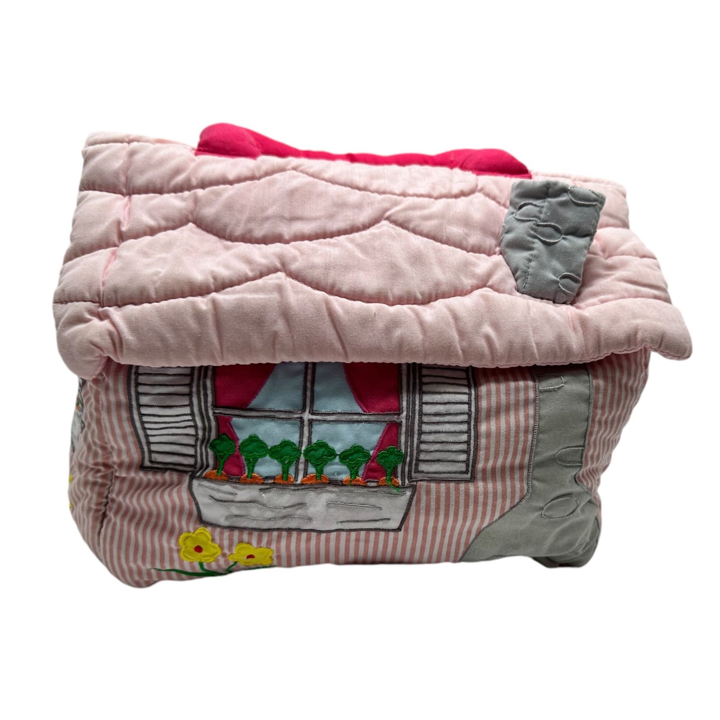 Quilted Pink Playhouse Bag With Handle