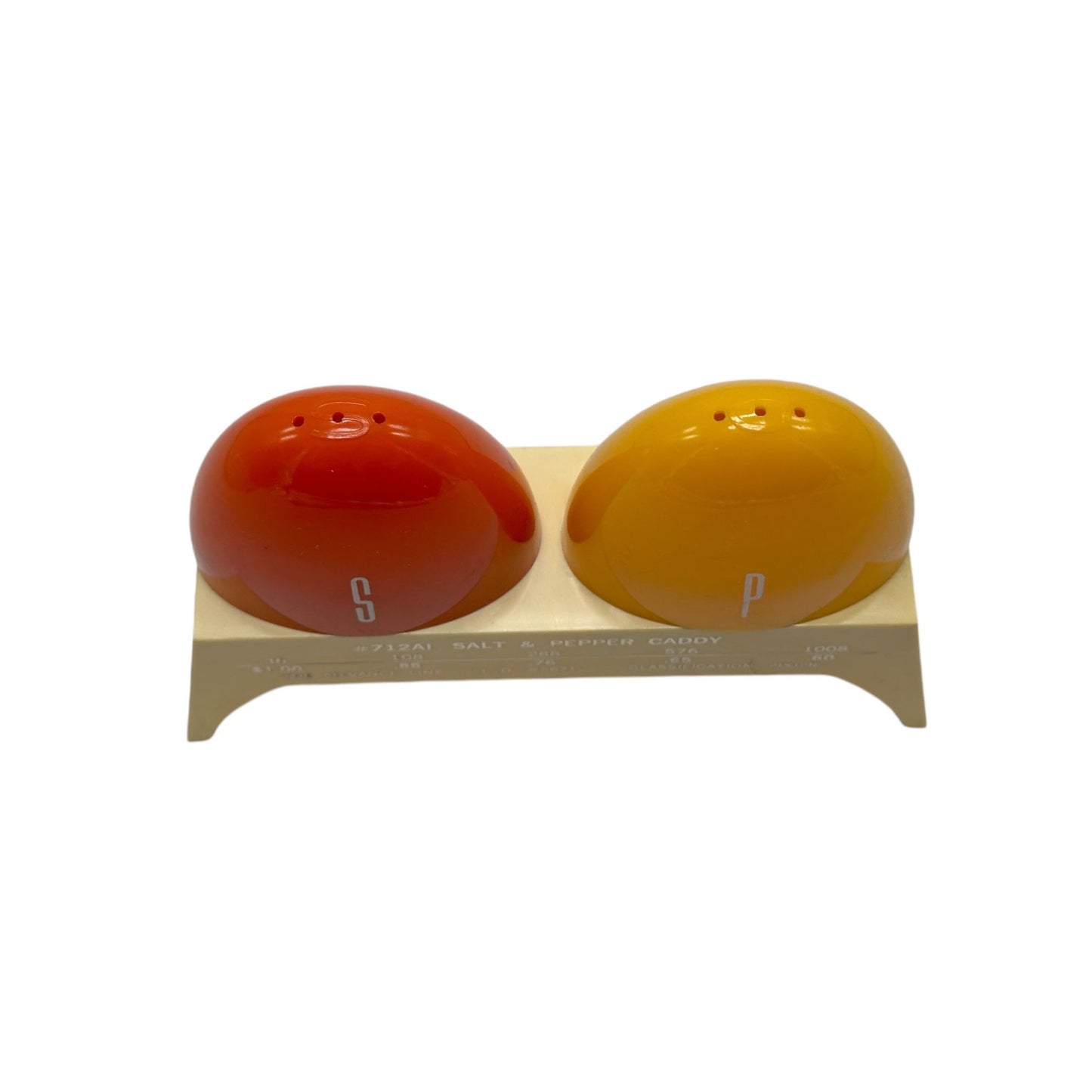 Retro Egg-Shaped Salt & Pepper Shakers The Ad-Vance Line Bright Red & Yellow