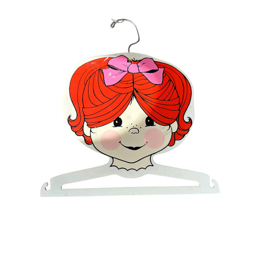 Vintage 1971 Kids Stuff Creations Redhead Girl Plastic Hanger