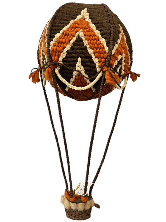 Handcrafted Vintage Woven Hot Air Balloon Decor