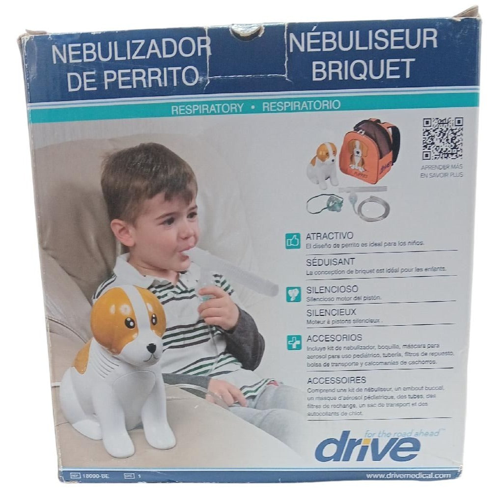 Drive Medical Beagle Dog Nebulizer For Kids With Carry Bag & Accessories