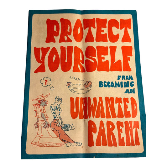 Very Rare 70s High School Pamphlet Protect Yourself from Becoming an Unwanted Parent