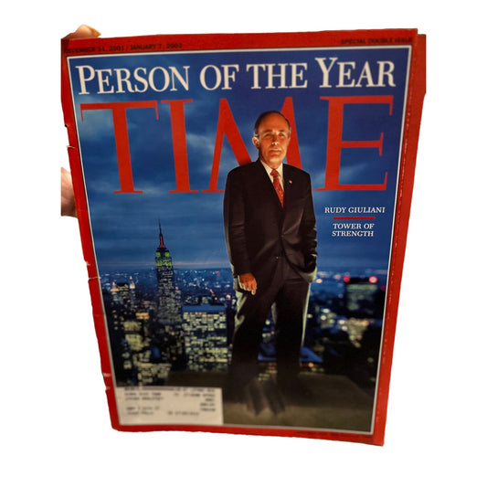 Vintage Time Magazine Dec 2001 & Jan 2002 Person of The Year Rudy Giuliani