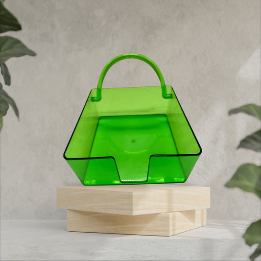 Vintage Green Transparent Plastic Lucite Napkin Holder