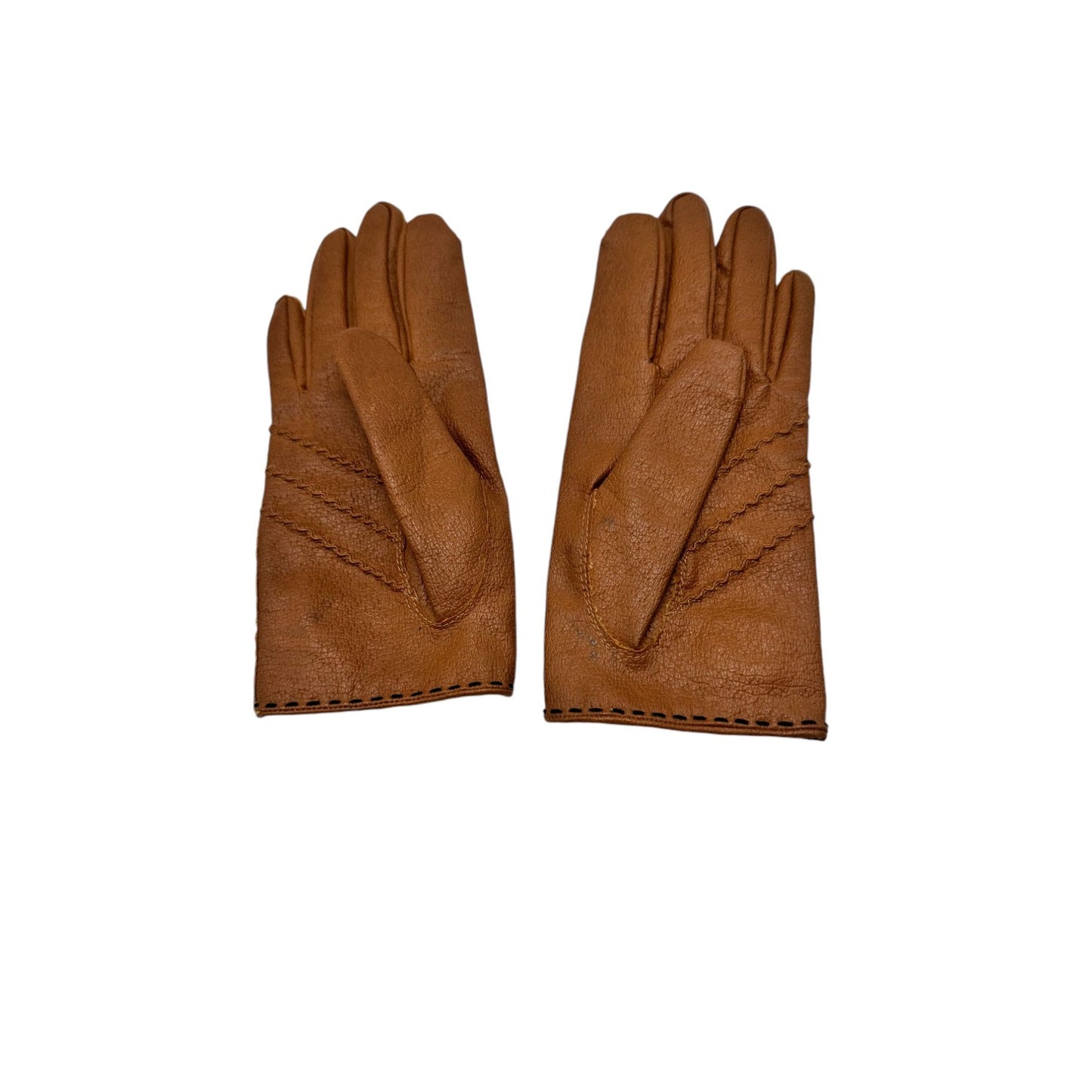 Vintage Van Raalte Women’s Piglyke Gloves Brown Medium Faux Leather