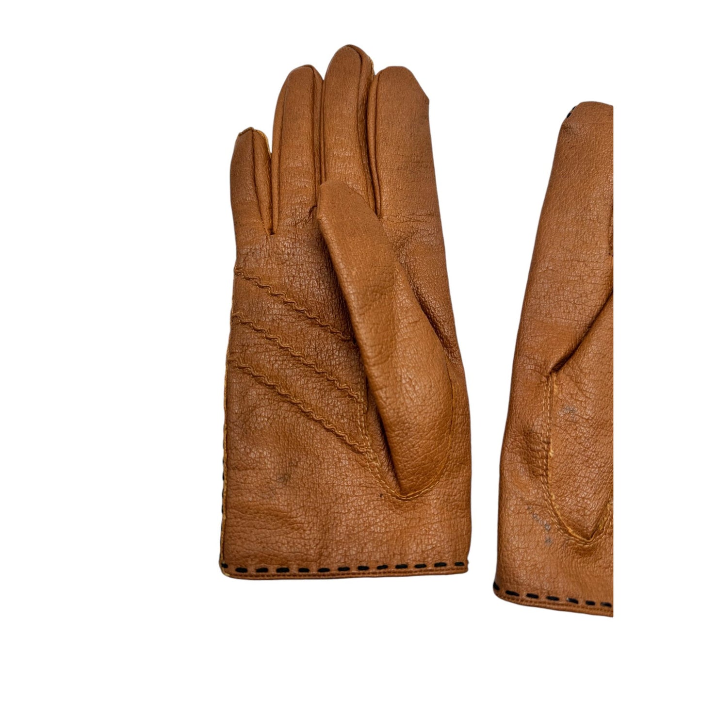 Vintage Van Raalte Women’s Piglyke Gloves Brown Medium Faux Leather