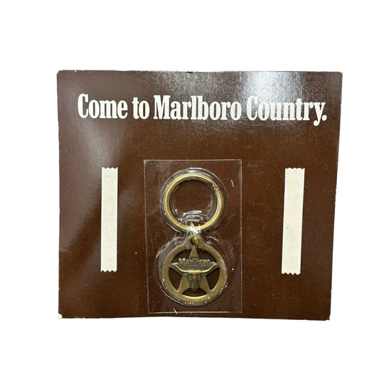 Vintage 1984 Marlboro Country Longhorn Cattle Keychain New Sealed NOS Collectors