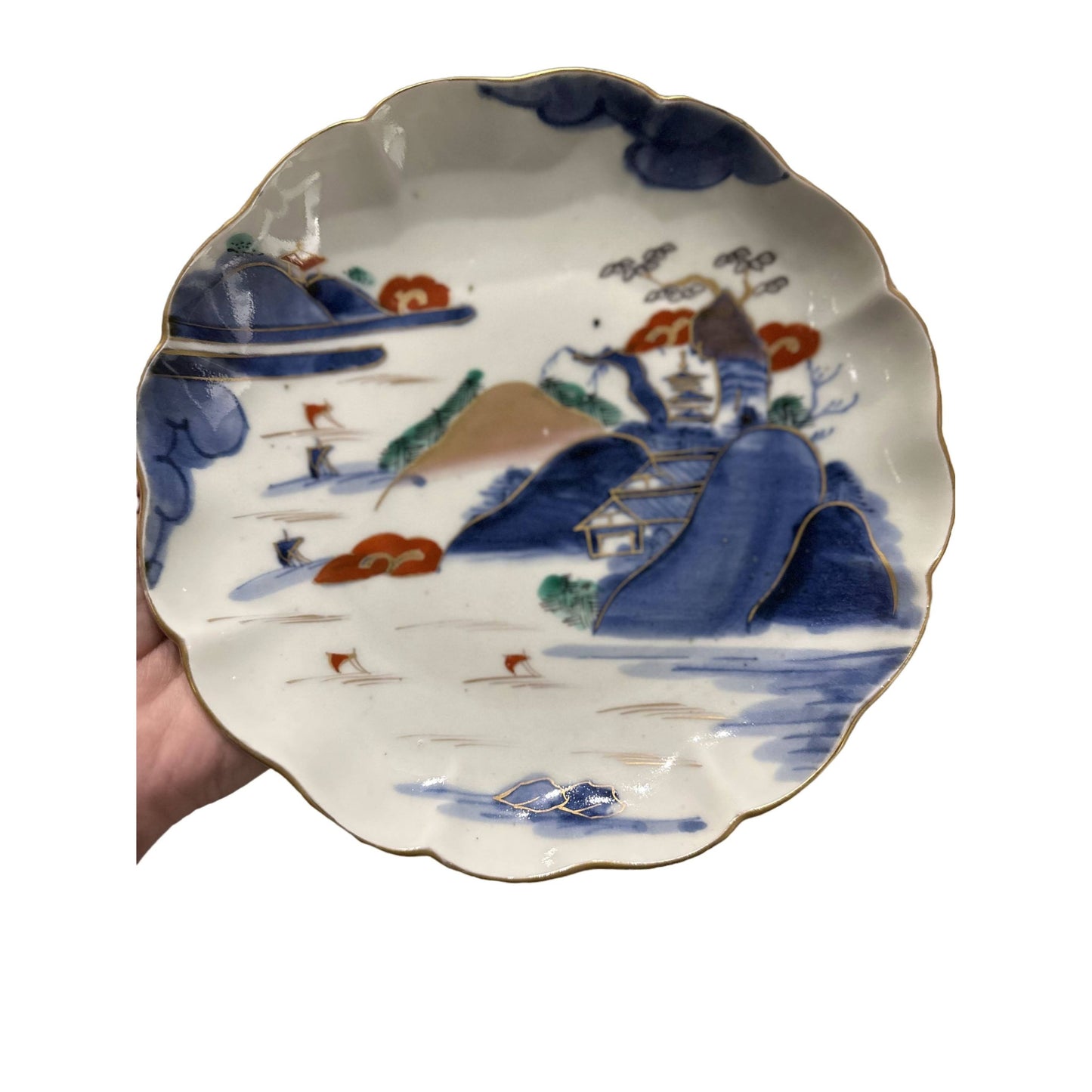 Antique 19th Century Japanese Porcelain Decorative Plate Exquisite Hand-Painted