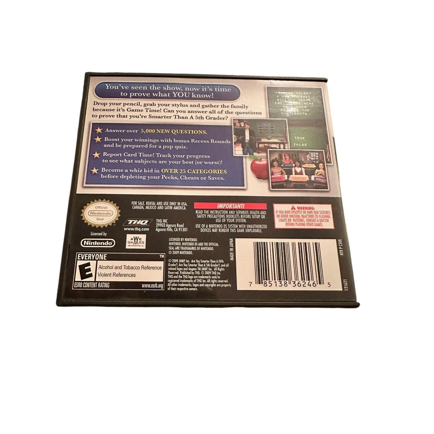 Are You Smarter Than a 5th Grader Game Time (Nintendo DS, 2009)