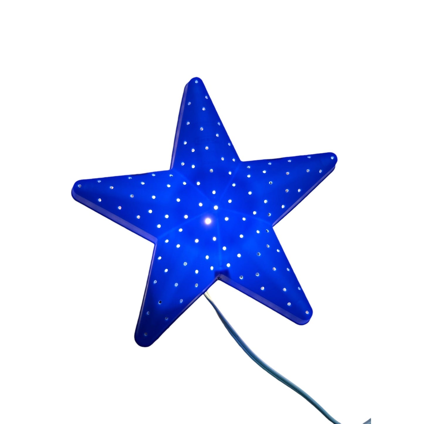 IKEA Smila Stjarna Blue Star-Shaped Light With Plug & Switch Fun Home Decor For Kids Room & Nurseries