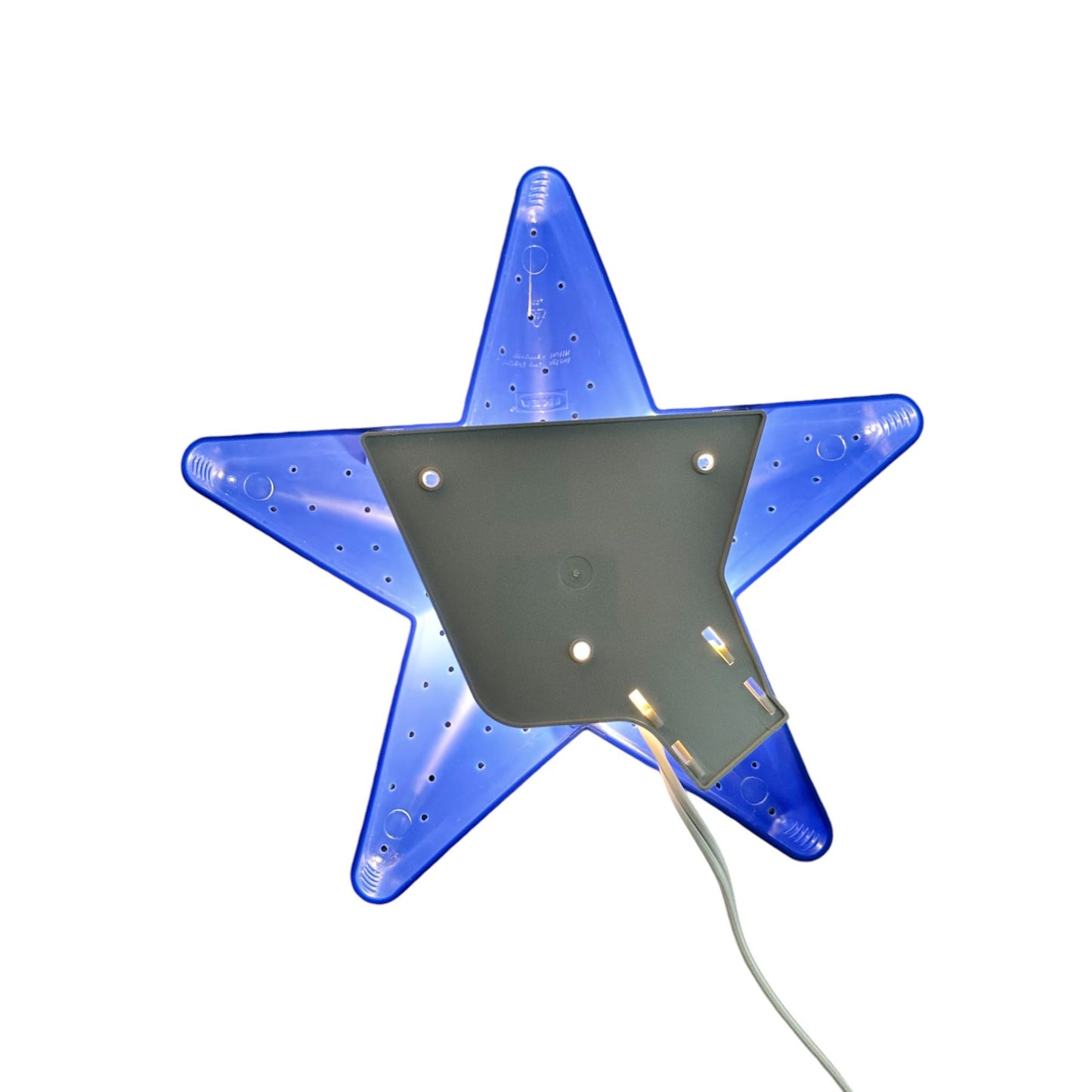 IKEA Smila Stjarna Blue Star-Shaped Light With Plug & Switch Fun Home Decor For Kids Room & Nurseries