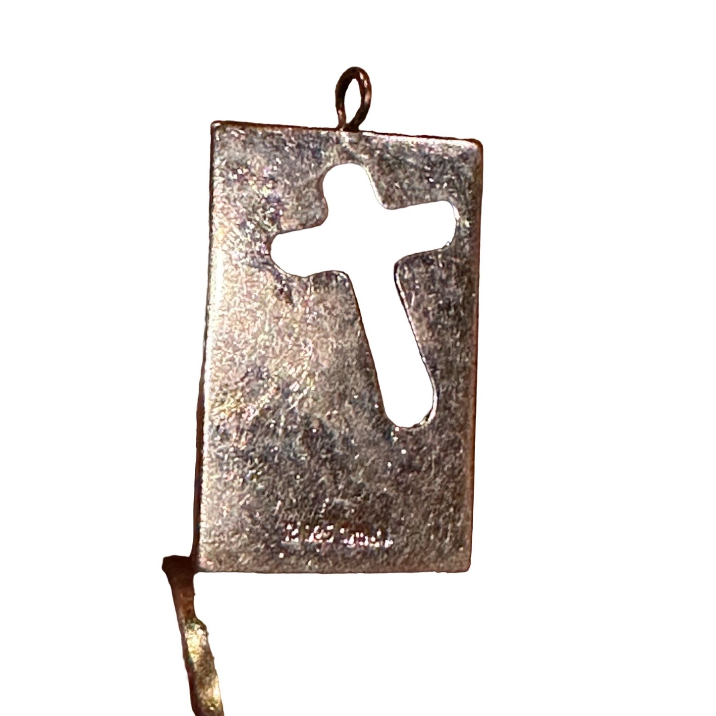 Sterling Silver 925 FAITH Cross Pendant Modern Design Made in China