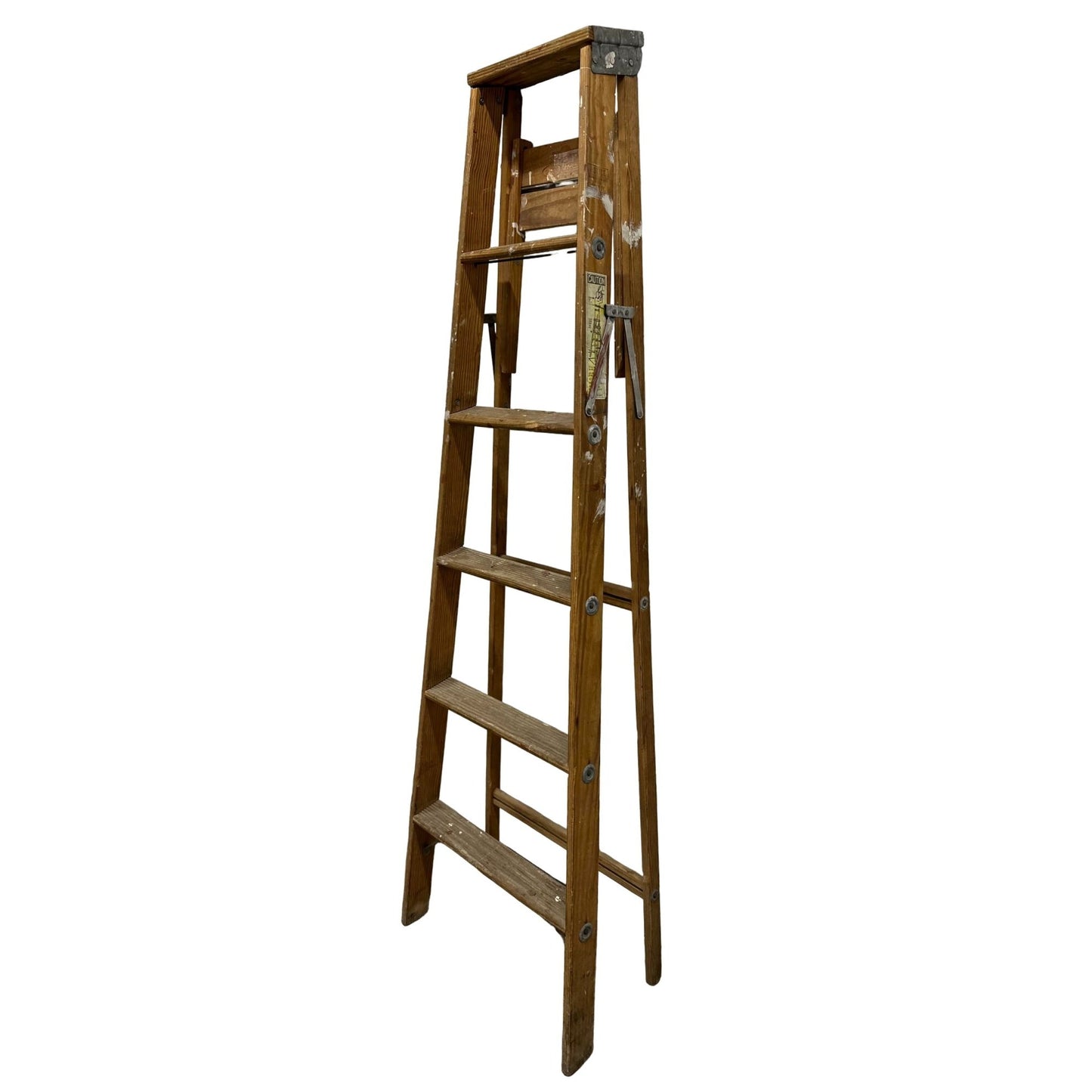 Vintage Watling Wooden Step Ladder Brown Lightweight 200 LBS  Size 4FT