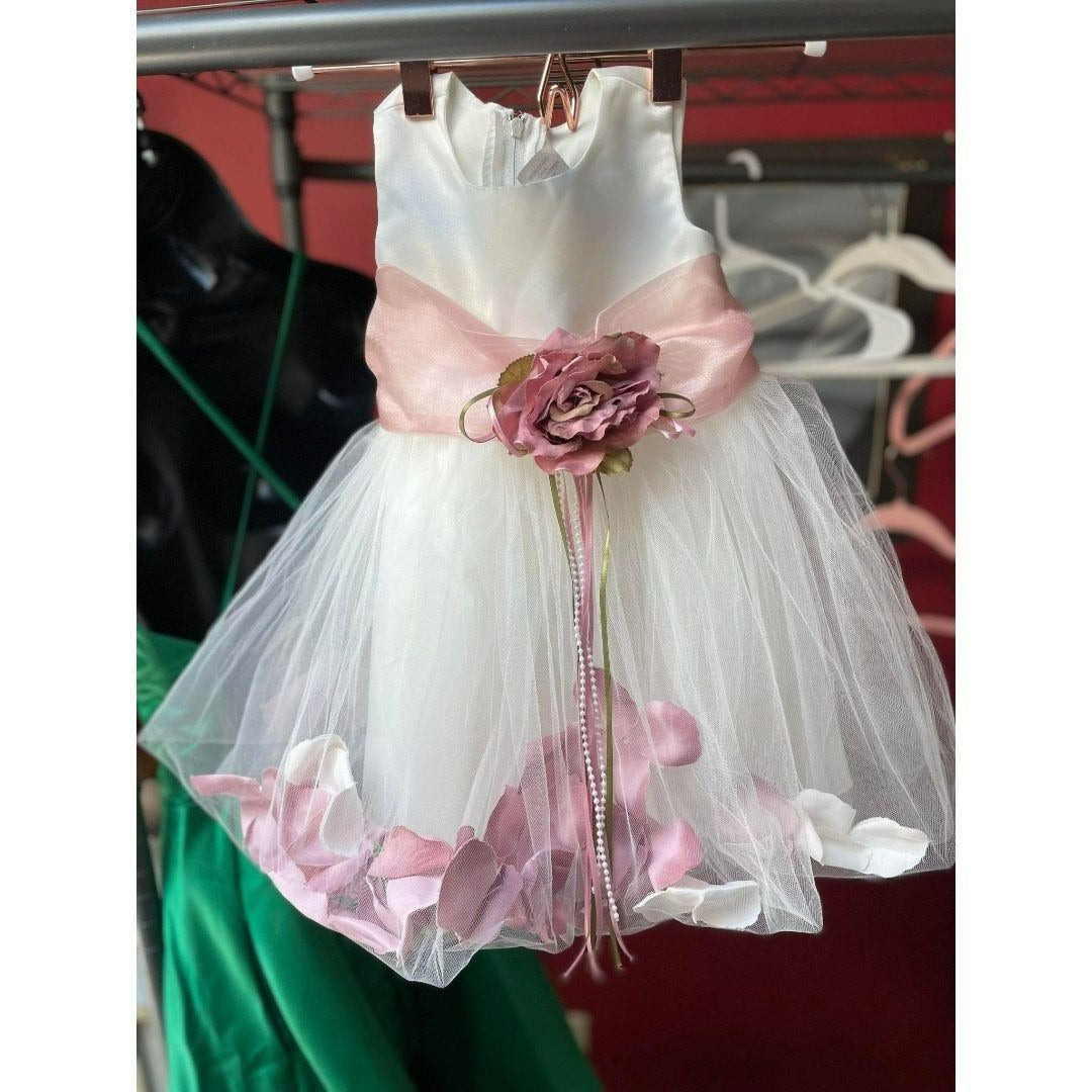 *Kids Dream Infants Flower Girl Dress Medium Pink White