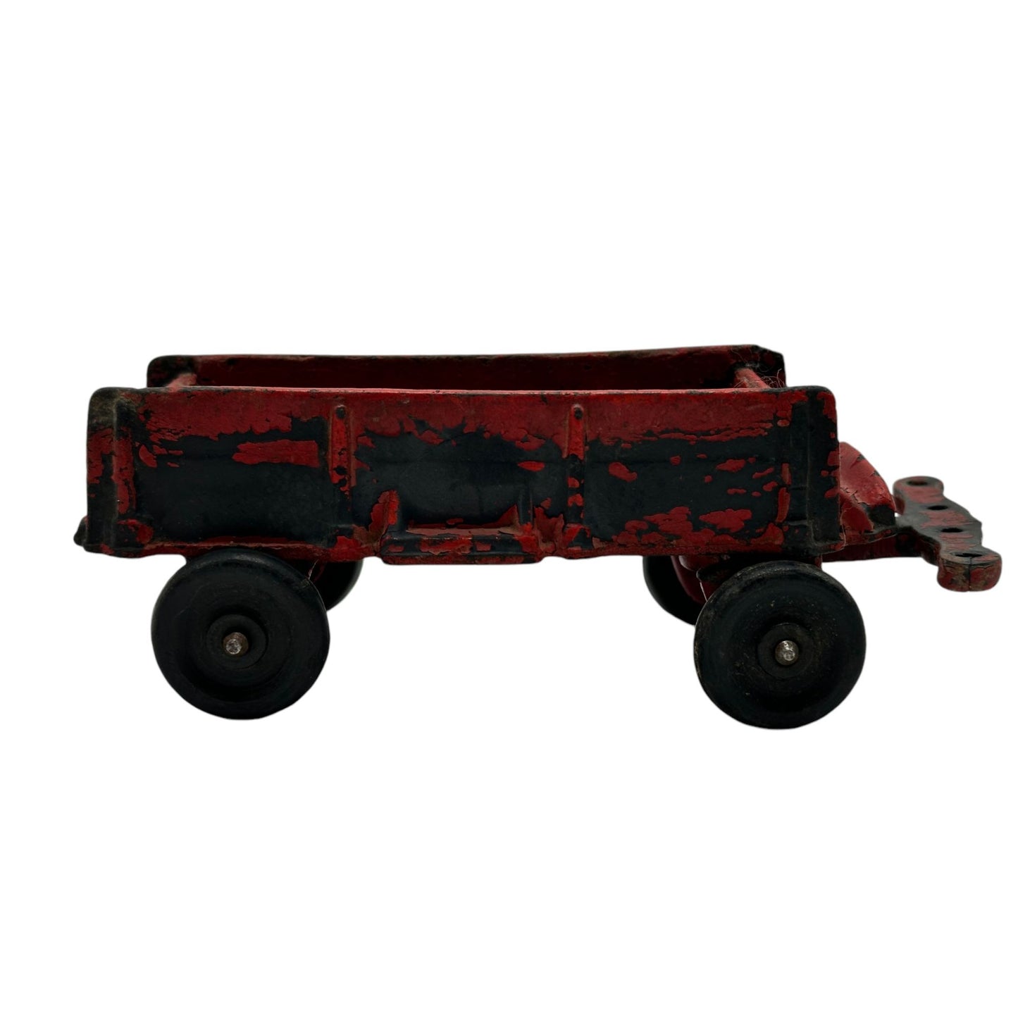 Antique Arcor Red Rubber Toy Wagon 6" Long