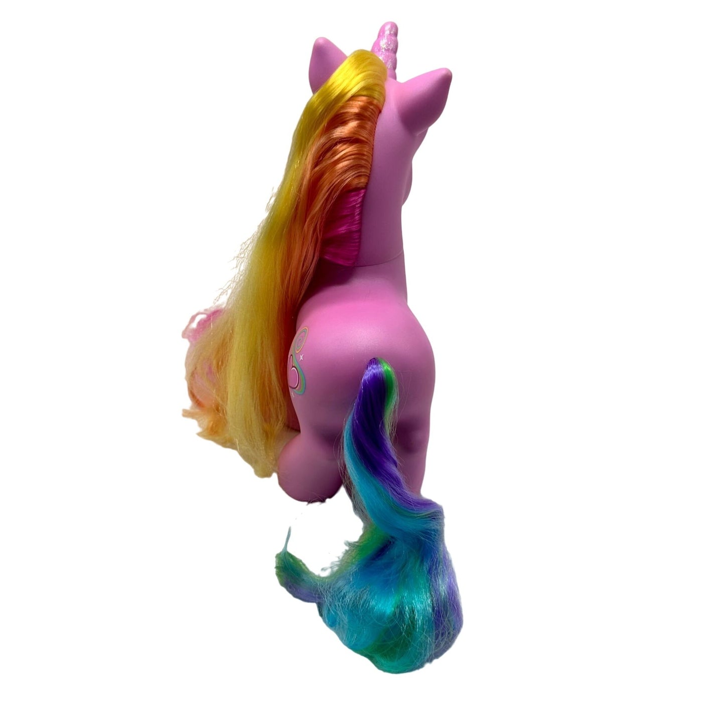 My Little Pony Super Long Hair Rarity Unicorn Rainbow Tinsel Hair 2005 Heart