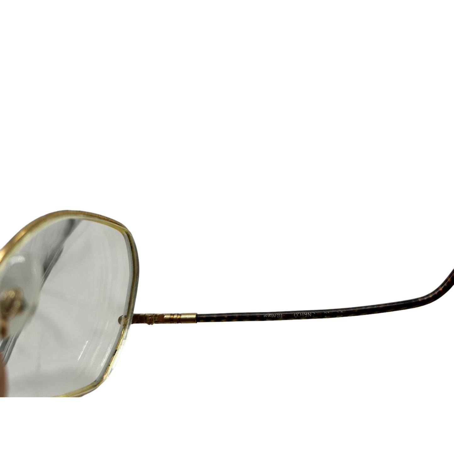 Vintage Enrico Biaggi Designer Frame Gold Plated Oval Butterfly Eyeglasses