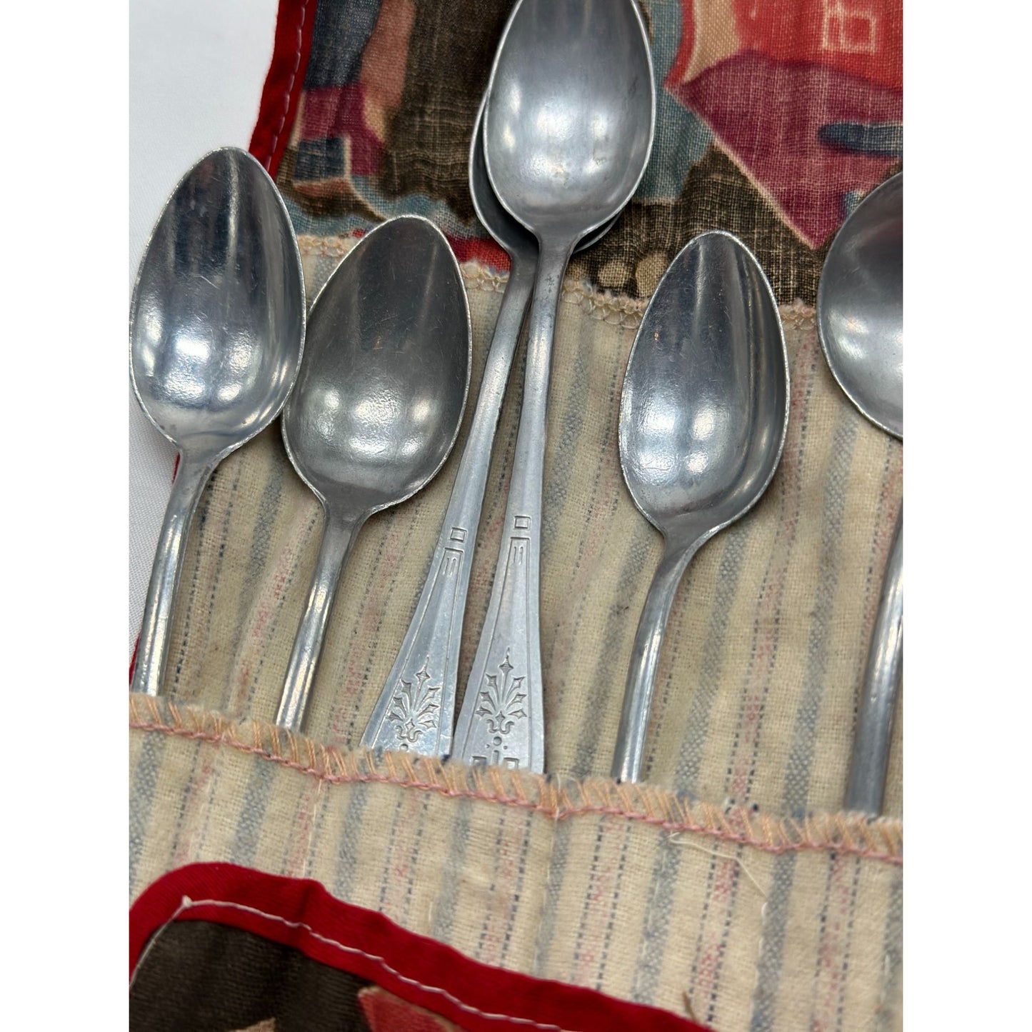 Vintage Antique Silver Plated Aluminum German Cutlery Spoon Forks Kitchenware