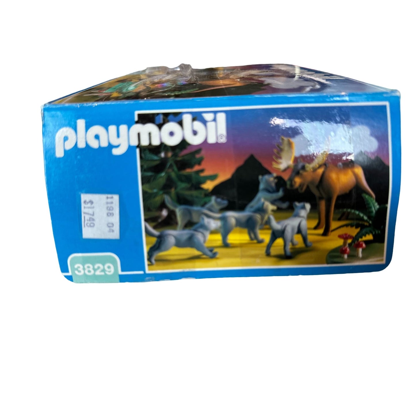 Vintage Playmobil 3829 Woodland Playset Toy Wolves Moose & Fern Collectible