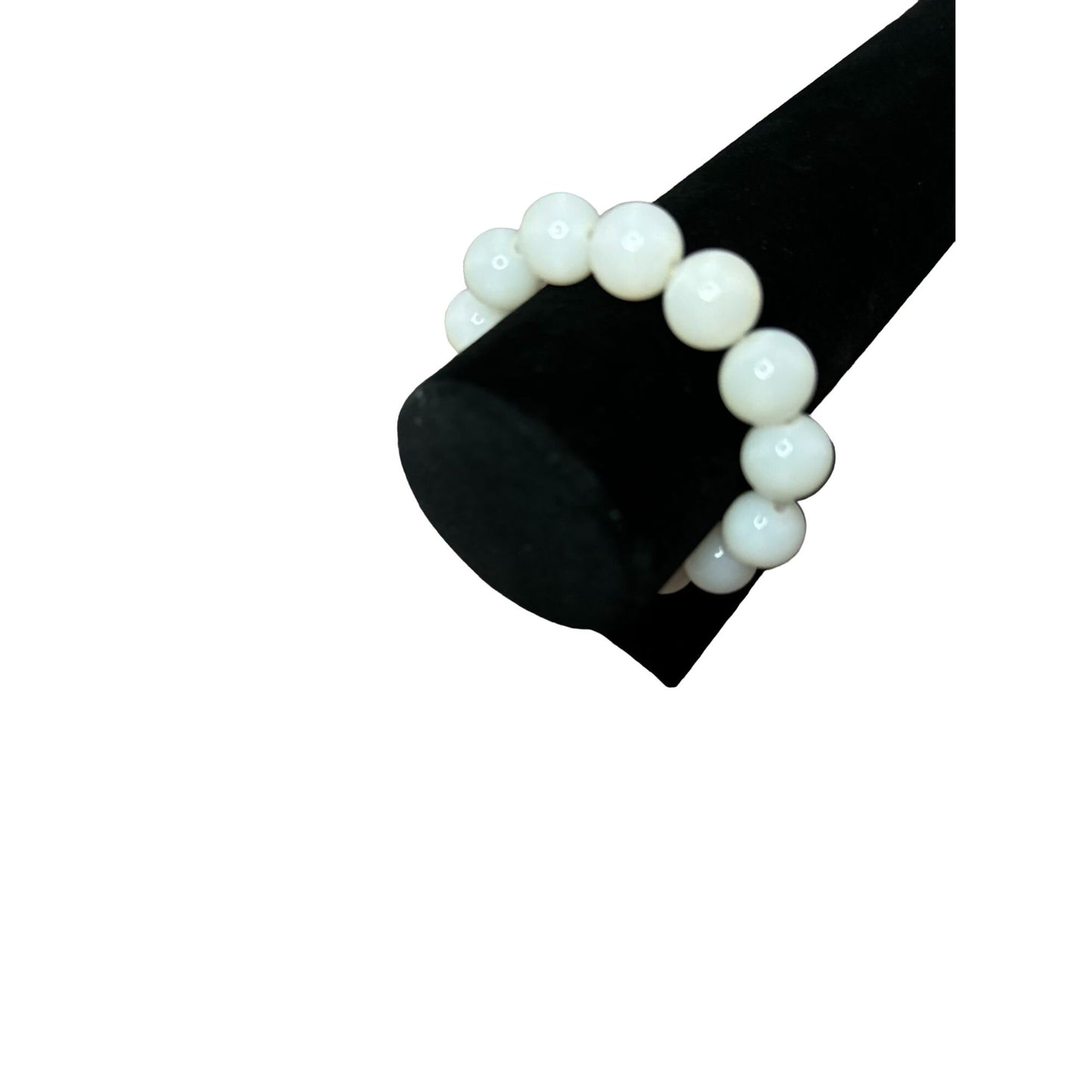 Vintage Womens Resin Beaded Ivory Bracelet 3" Elegant and Timeless Jewelry