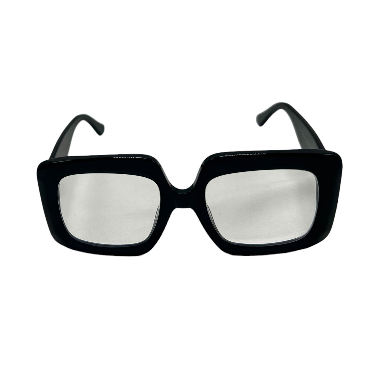 Womens Oversized Exaggerated Retro Square Black Frame Eye Glasses Full Rim