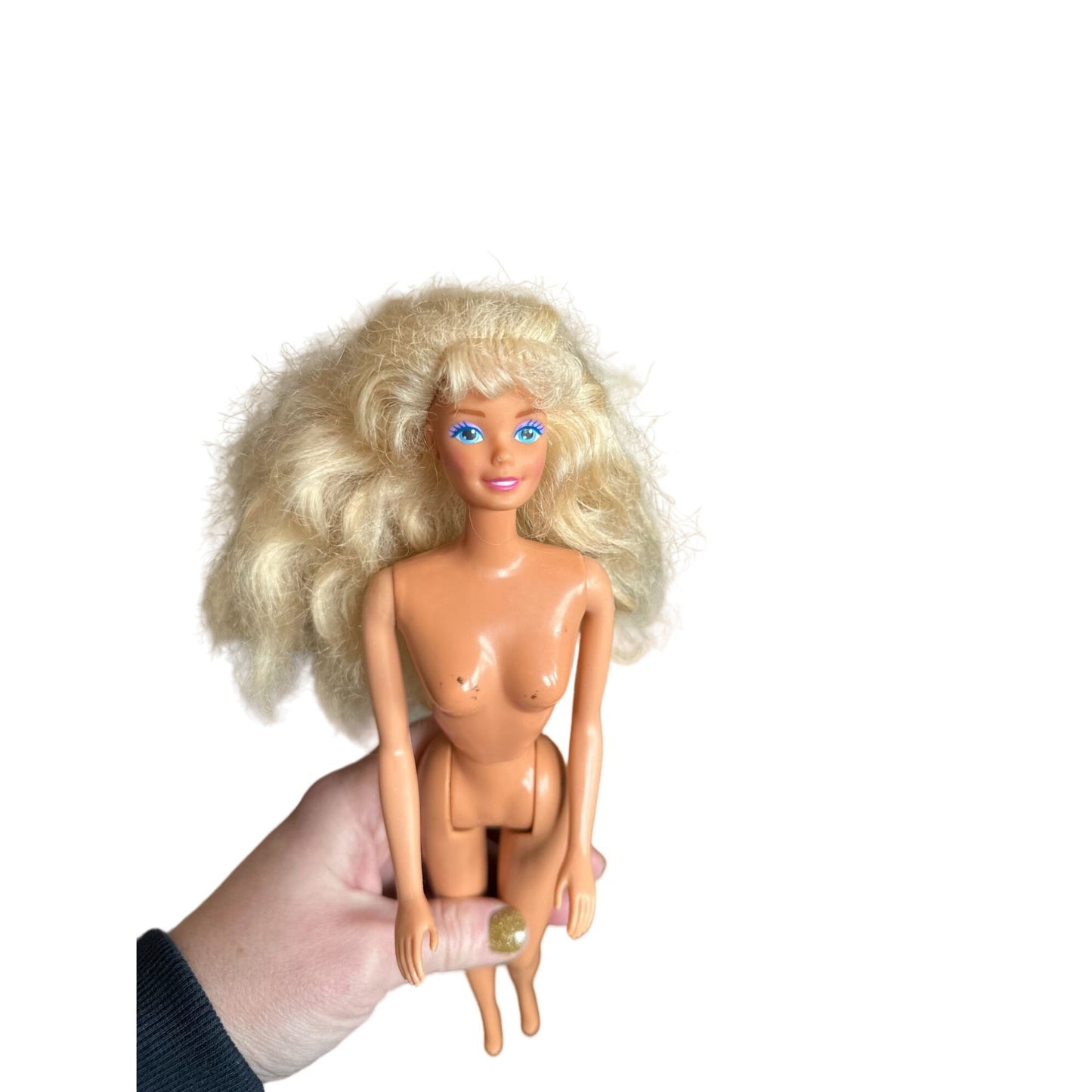 Vintage Mattel Inc 1966 Barbie Twisting Body As Is Blonde Hair Made in Malaysia