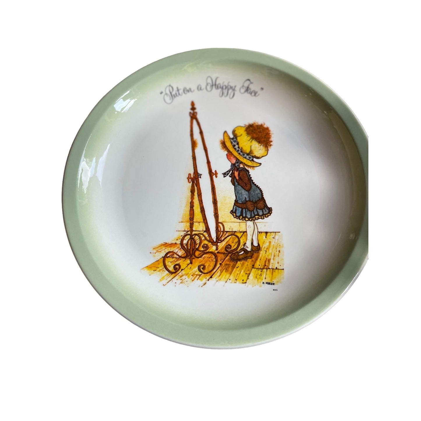 Vintage American Greetings Holly Hobbie Collectible Plate Put on a Happy Face