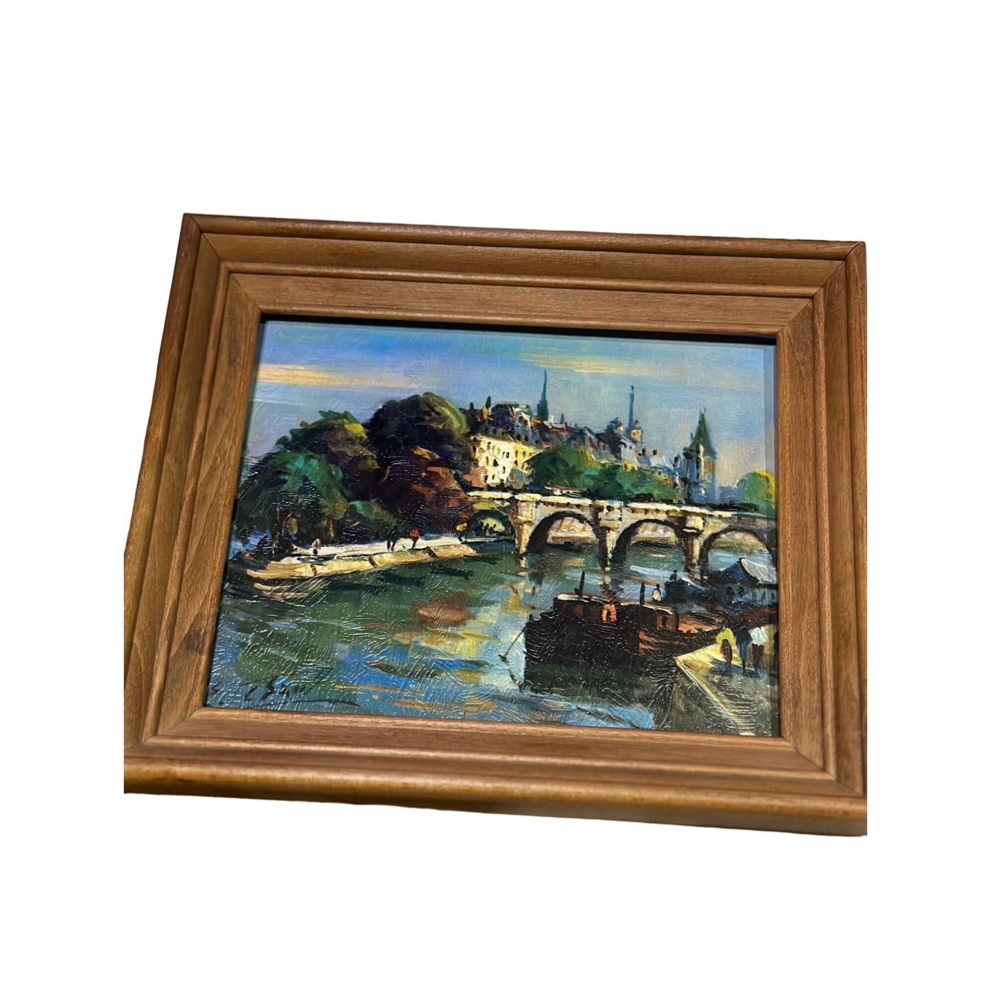 Edouard Le Saout "PARIS" Winde Art Print Wall Art Frame Signed 10.5"x 12.5"