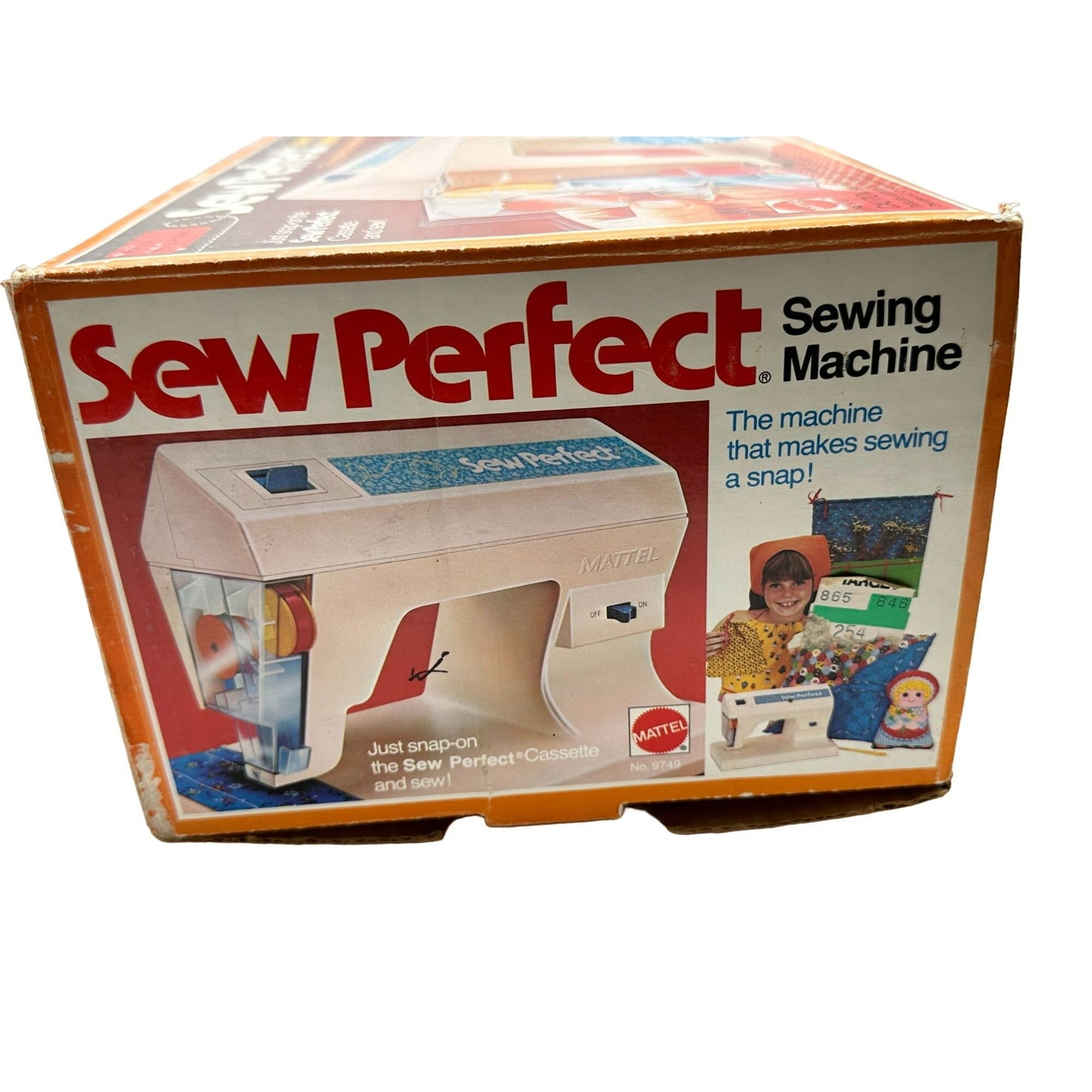 Vintage Mattel 1976 Sew Perfect Sewing Machine w/ Some Accessories Learning Toy