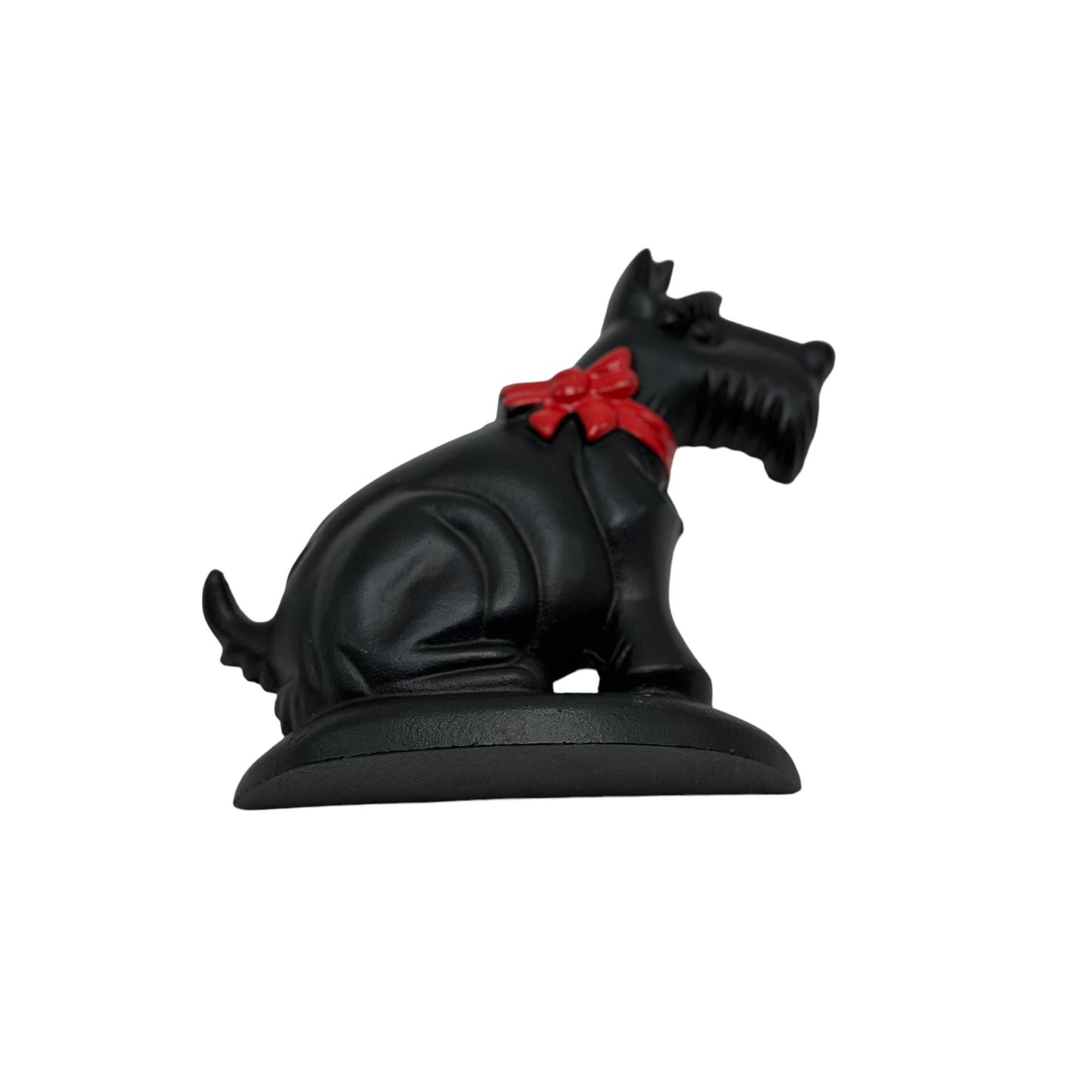 Vintage Black Cast Iron Scottish Terrier Scottie Door Stop/Bookend 7 1/2" Tall