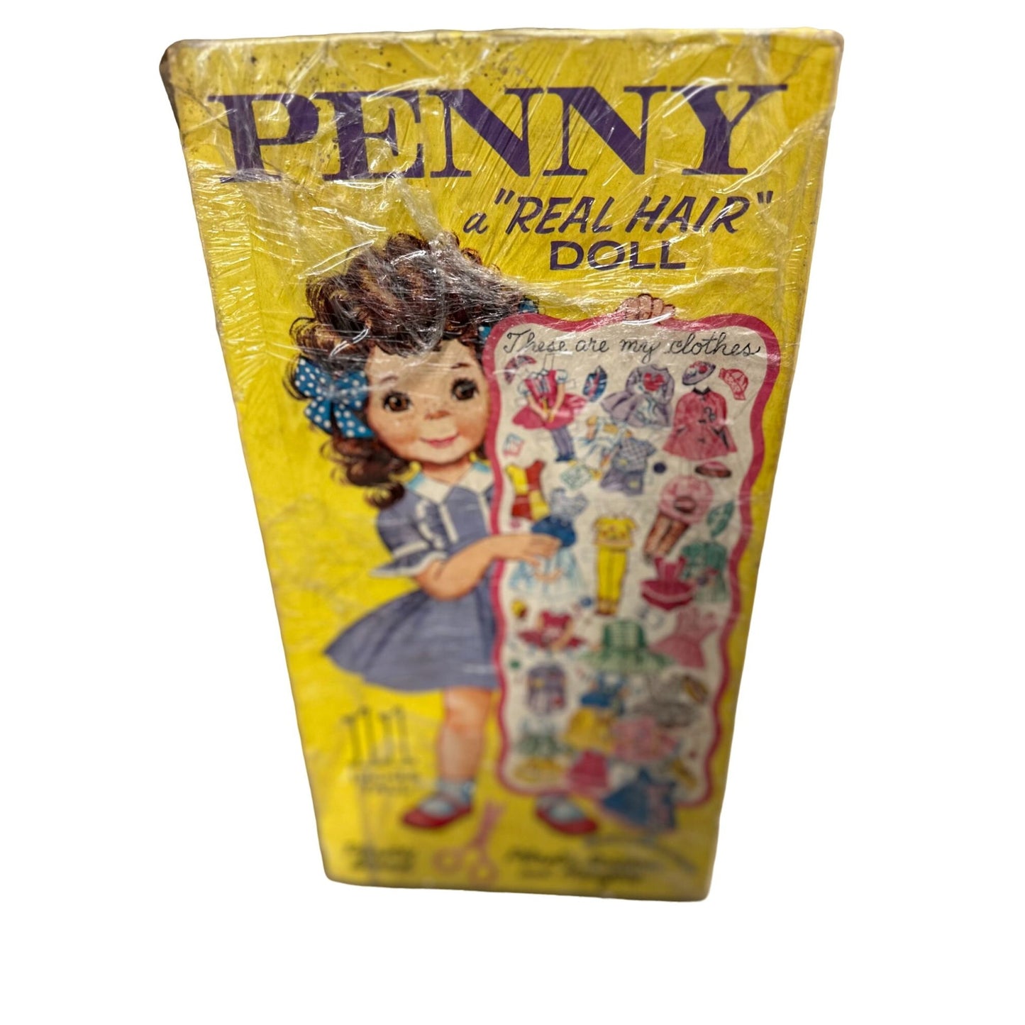 Vintage Penny Paper Doll w/ Real Red Hair Collectible Retro Rare